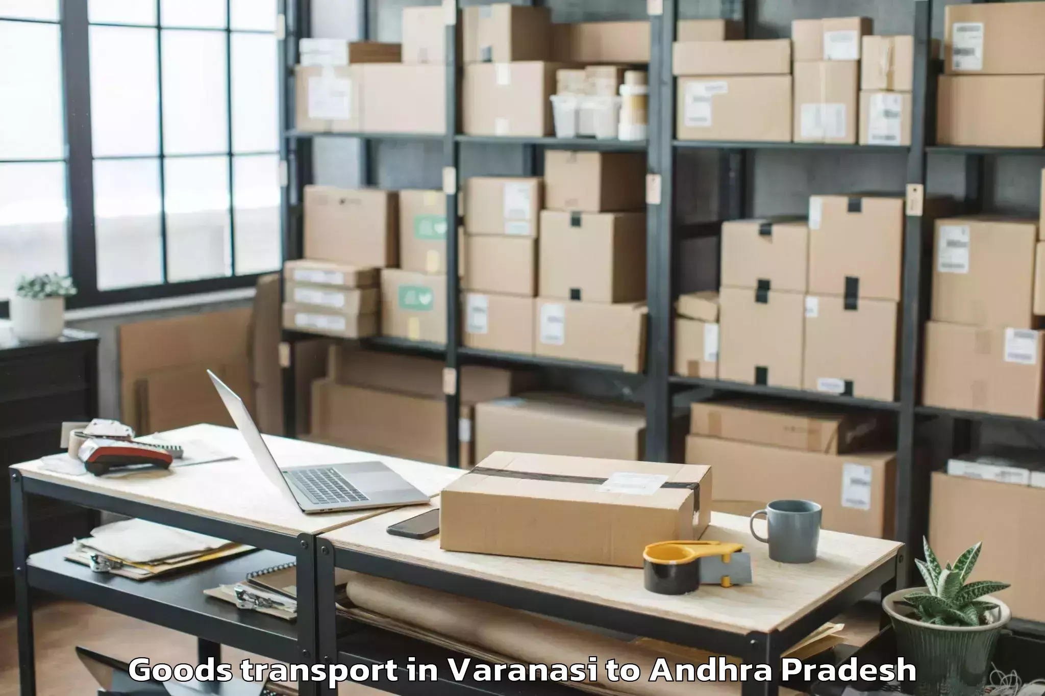 Top Varanasi to Maddikera East Goods Transport Available